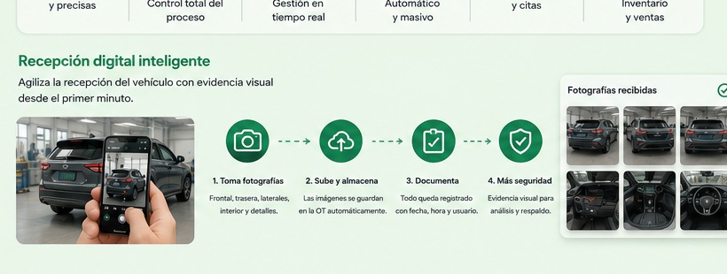 Recepción digital de un vehículo usando un teléfono móvil